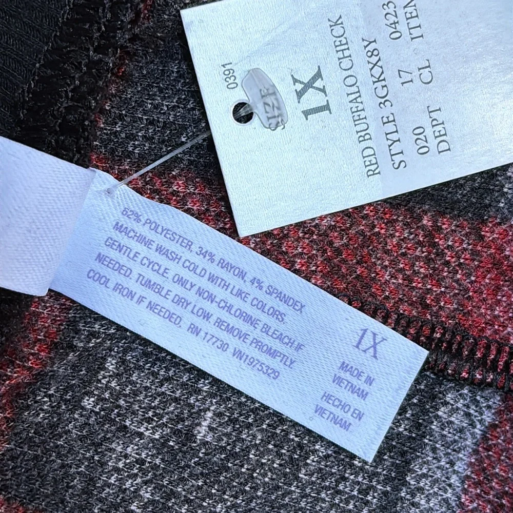 NWT Stars Above Thermal Buffalo Check Crewneck Jogger Pajama Set - Picture 5 of 7
